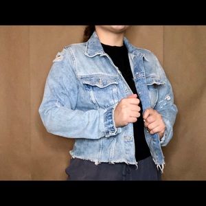 Distressed Denim Jean Jacket